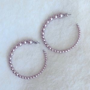 Kate Spade Purple Beaded Hoops
